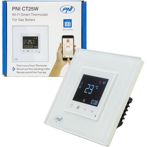 Thermostat intelligent WiFi - CT25W - Programmable - 16 A - Contrôle via application mobile