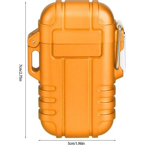 Portable Gas Lighter Windproof Waterproof Outdoor - Orange - Zinc Alloy/Plastic (1/5)