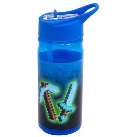 Bouteille Aqua Pure Blue Pixel Astra avec paille