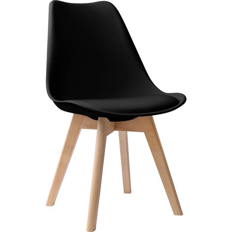 Moderner Nantes DSW Stuhl, schwarz