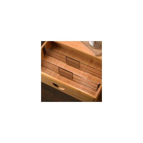 organisateur de tiroir (lot de 4) – séparateur de tiroir réglable en plastique – range couverts pour tiroir de cuisine, salle de bain ou chambre à coucher– noir transparent (1/5)
