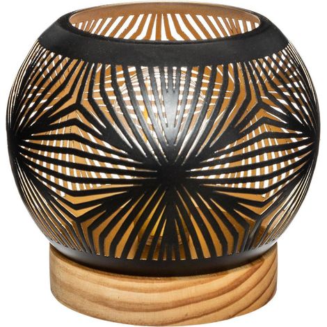 Portacandela raja in metallo con sfera led d15cm - Atmosphera créateur d'intérieur (1/5)