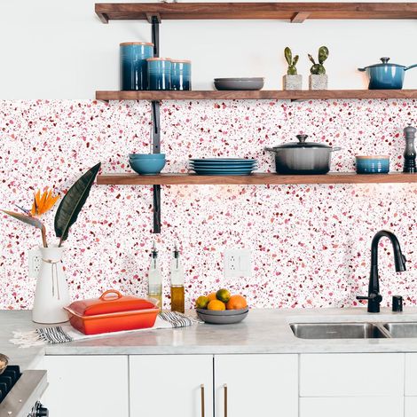 Crédence Adhésive Terrazzo Rose 100 x 40 cm (1/4)