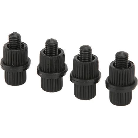 Quatre vis de plaque d'immatriculation, filetage de 6 mm, en nylon noir, antirouille et résistant à la corrosion, convenant aux motos et aux yachts. (1/5)