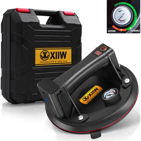 Ventouse de 8 pouces avec batterie de 2600 mAh, électrique, lève-vitre à vide, poignée à ventouse, affichage LCD, ventouse puissante, jusqu'à 300 kg, pour le verre lourd, les ventouses pour le transpo (1/5)