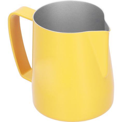 Milchaufschäumkännchen aus Edelstahl für Latte Art, Cafés und Restaurants, gelb, 350 ml (1/5)