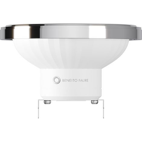 Lampadina LED AR111 15W 15º G53 3000K 1100lm Luce Calda Bianca per Interni IP20 Finitura Cromata Retrofit Professionale - Beneito & Faure