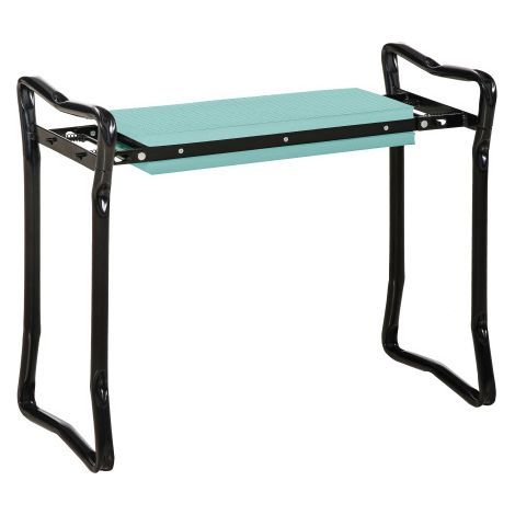 Kniebank für Gartenarbeit klappbarer Gartenhocker Kniehilfe bis 150 kg EVA-Schaumstoff Stahl dunkelgrün 58 x 28 x 49 cm für komfortables Arbeiten im Garten (1/5)