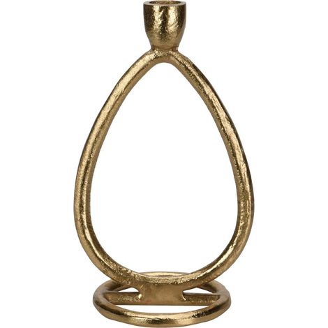 Candelabro geométrico dorado de 22x13 cm (1/2)
