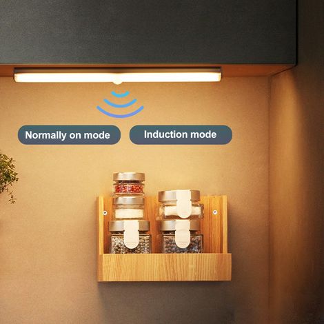 Intelligente LED-Lichtleiste mit Bewegungssensor, wiederaufladbar und kabellos, Nachtlicht für Schrank und Kleiderschrank (1/5)
