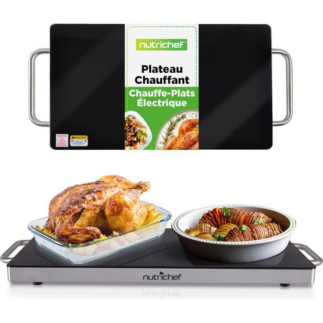 Grande Plaque Chauffante – Plaque de Cuisson Électrique 51 × 30 cm avec Surface en Verre – Idéale pour Buffets, Fêtes, Traiteur (1/5)