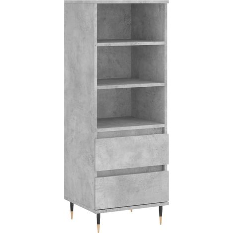 Credenza cassettiera cassettiera mobile contenitore organizer cucina soggiorno soggiorno alto 40 x 36 x 110 cm derivati del legno grigio 020034434