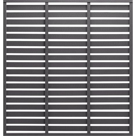 Zaunelement WPC 180x180 cm Grau