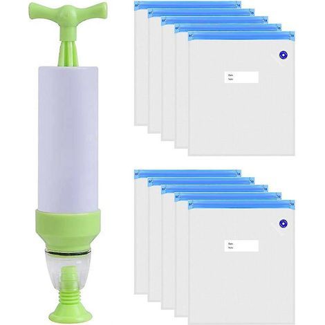 Set mit 11 wiederverwendbaren Vakuum-Aufbewahrungsbeuteln für 3D-Drucker mit Handpumpe (1/4)