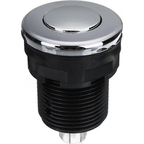 Interrupteur à bouton-poussoir pneumatique pour baignoire, spa, bonde, noir, 34 mm, SEMAket, noir (1/5)