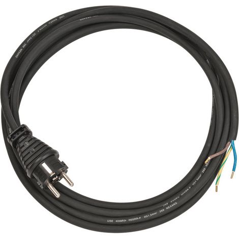BRENNENSTUHL 1160330 Anschlussleitung 3m H05RR-F3G1.5 schwarz, mit Stecker IP44 (1/2)