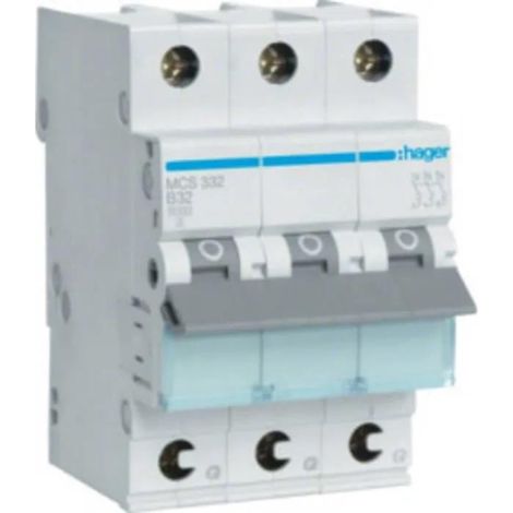 Hager MCS332 Interruptor Automático Trifásico 32 A Gris Compacto