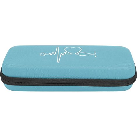 Trousse de rangement portable pour stéthoscope domestique, boîte de transport bleu clair, étui de protection pour accessoires médicaux (1/5)