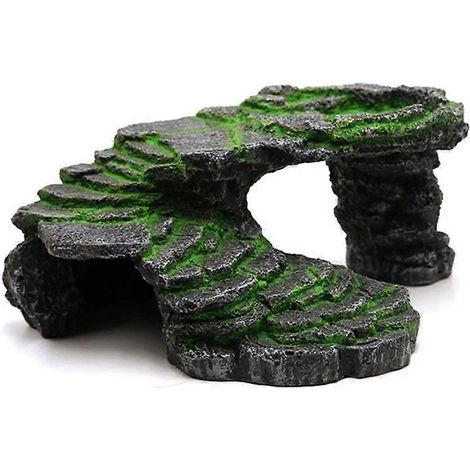 Plateforme de repos pour tortues, terrasse paysagère en résine, rochers, accessoires pour reptiles (1/4)