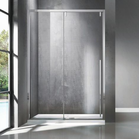 Doccia nicchia 120cm scorrevole vetro 8mm altezza 200h  KSA4000 kamalu