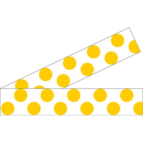 Lot 2 bandes 52mm x 1m - Double Ronds Jaune - 4640181