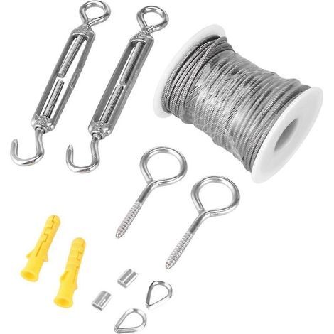 Câble en acier inoxydable de 20 m avec gaine PVC pour une utilisation pratique en extérieur