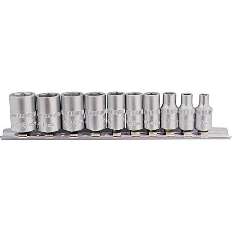 Draper BD10 MM 1/10,2 cm centimetri. Dr. bussole su barra metallo (10 pezzi), blu