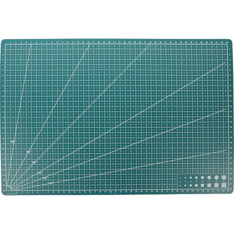 Tapis De Coupe Auto-Réparateur - 45 X 30 Cm - PP Vert - Pour Couture, Scrapbooking, Découpe Papier Et Cuirs - 1 Pièce (1/5)