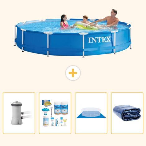 Intex Piscine Tubulaire Ronde - 366x76 cm - 5-pièces  S289 (1/5)