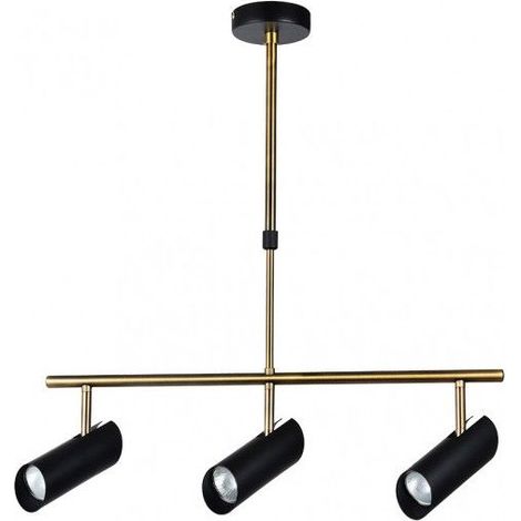 FAB 154253009  Marrakesch Lampe 3xgu10 Schwarz / Leder Regx56x10 Cm Einstellbar