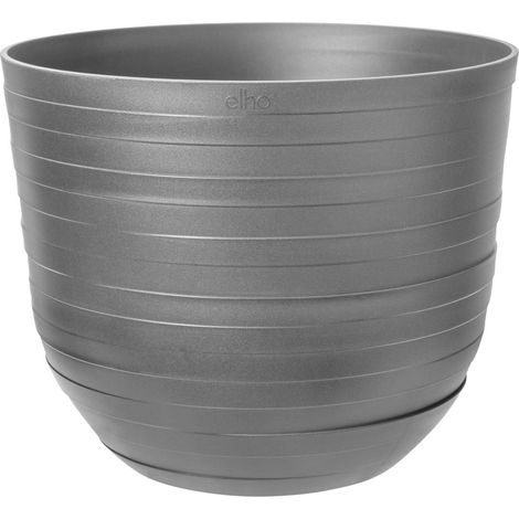 Elho Pflanztopf Fuente Rings Ø 37,9 x 31,3 cm onyx schwarz Blumentöpfe & Übertöpfe