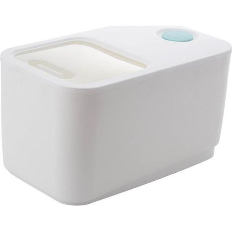 Boîte de conservation pour riz avec gobelet, transparente, hermétique, fermeture à pression, pour la maison et la cuisine, 10 kg (1/5)