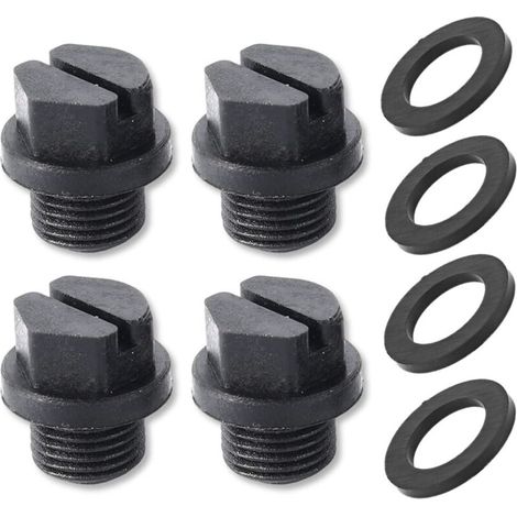 Lot de 4 bouchons de vidange avec joints toriques, bouchons de pompe, bouchons de rechange SPX1700FG pour pompes de vidange de piscine Hayward - Crezuo