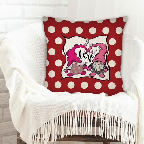 Housse de coussin 45x45 cm en polyester lavable pour fête de la saint-valentin (1/5)