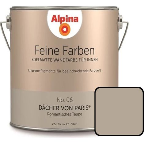 Alpina Feine Farbe No 06 2,5 l Romantisches Graubraun Dächer von Paris (1/3)