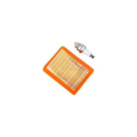 Kit de service filtre à air et bougie d'allumage pour débroussailleuse Stihl FS120 FS200 FS250 Compatible 4134 141 0300 Économie d'entretien (1/5)