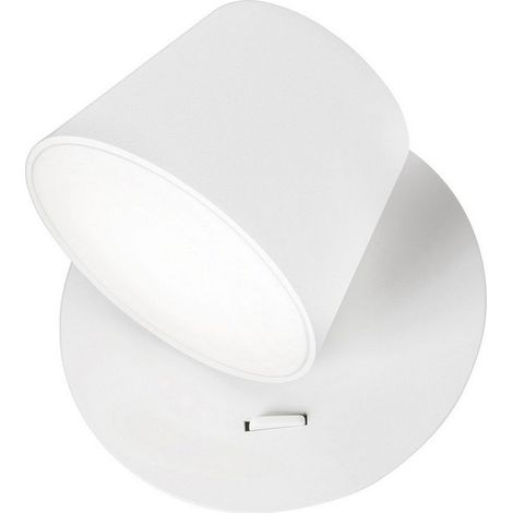 Merano Burbank Spot Simple Aluminium Blanc Orientable LED Commutable 6W 528Lm 3000K