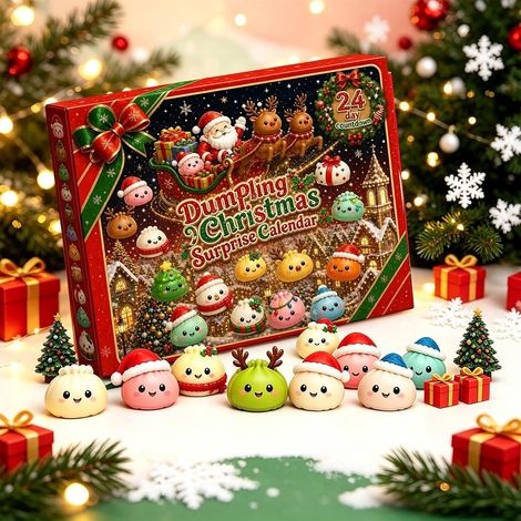 Calendrier de l'Avent 2026 avec 24 Figurines de Dumpling de Nol B (1/5)