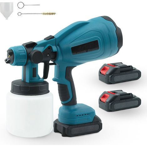Pistola pulverizadora inalámbrica con doble batería 48V y depósito de 800ml.