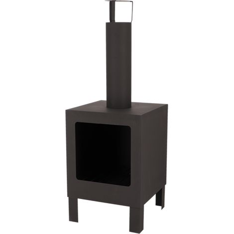 Cheminée d'extérieur - Noir - L 38,1 x P 38 x H 104,5 cm - Livraison gratuite