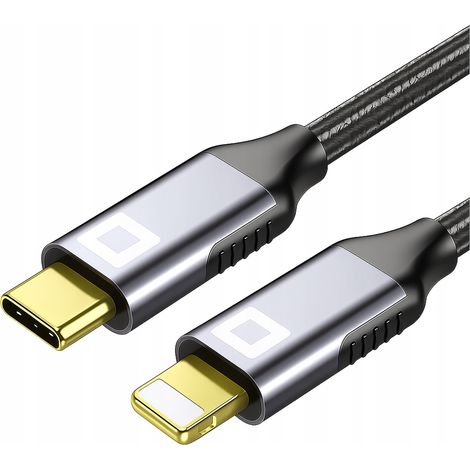 Cable de carga de CO2 USB-C con carga rápida Lightning para iPhone 12, 13 y 14 (3M)