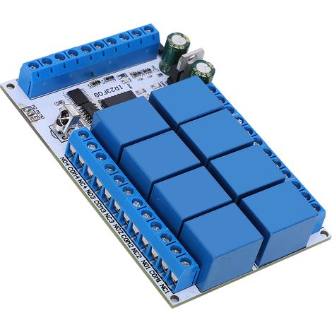 Module relais sans fil 8 voies télécommande infrarouge 12V, interrupteur multifonction pour automatisation maison (1/5)