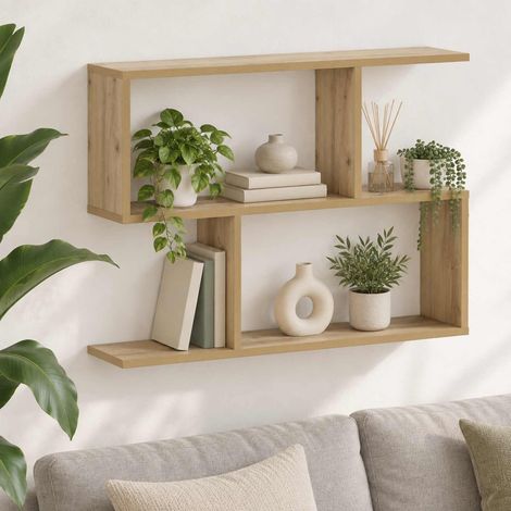 vidaXL Étagère Murale Chêne artisanal 72 x 17 x 55,5 cm (1/5)