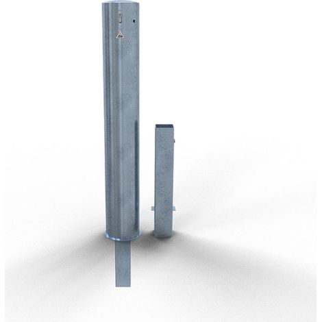 Schake Stahlrohrpoller herausnehmbar aus Stahlrohr verzinkt Ø152x3,2mm mit Profilzylinderschloss 1500mm Gesamtlänge (1/2)