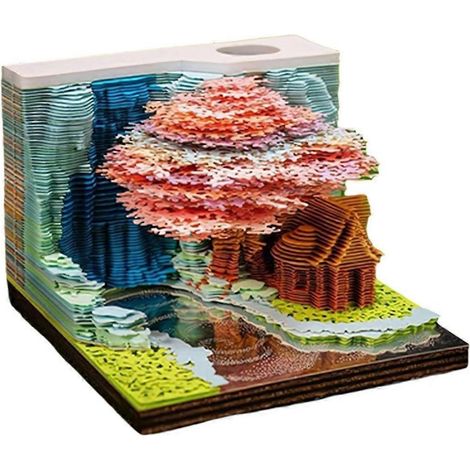 Calendrier hebdomadaire 3D à déchirer 2025 avec lumière LED, calendrier artistique 3D à détacher, calendrier hebdomadaire 3D 2025 à séparer (1/5)