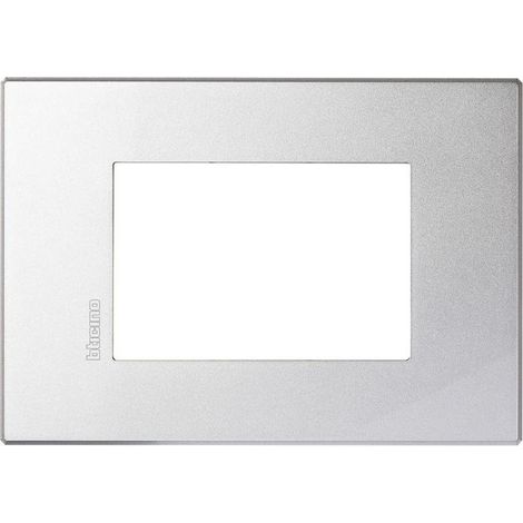 Placca Bticino Axolute air 3 posti metallo tech HW4803HC