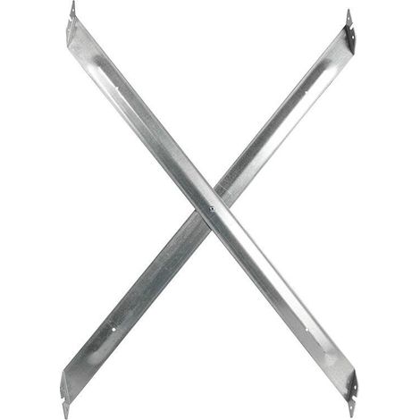 soporte metálico en x. galvanizado zincado. para mueble frigorífico. fijación por remache. espesor 1,5mm