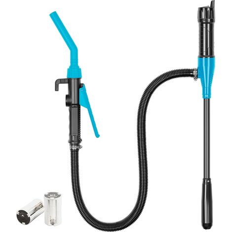 Pompa portatile per il trasferimento di carburante - Pompa a sifone a batteria da 2,4 GPM per benzina, gasolio e acqua, con ugello di aspirazione ergonomico e potente e tubo flessibile da 39 pollici ( (1/5)