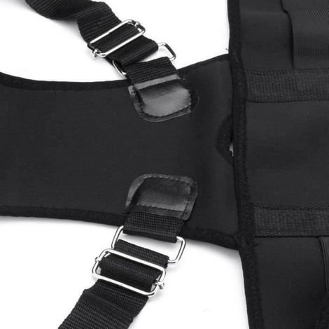 Correction de Dos Thérapie Magnétique Correcteur de Posture Hommes Femmes L (longueur de la taille: environ 100cm)(Noir) (1/4)