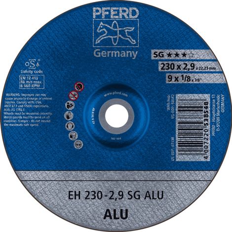 PFERD TOOLS Trennscheibe EH 230x2,9x22,23 mm gekröpft Leistungslinie SG ALU für Alu 25 Stk (1/5)